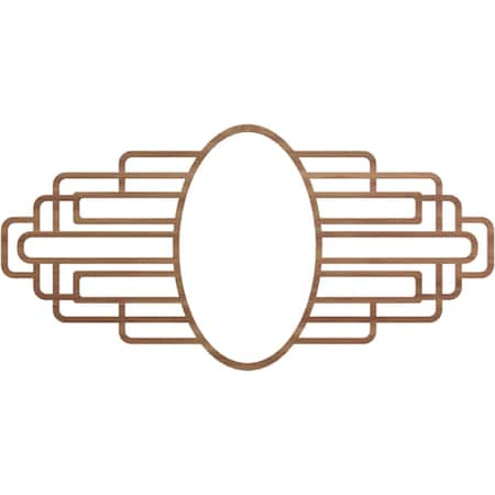 Ekena Millwork Elizabeth Wood Fretwork Prcd Ceiling Medallion, Walnut, 34"W x 17"H x 9 3/8"IW x 16 1/8"IH x 3/8"T CMWP34X17X0375EBWA